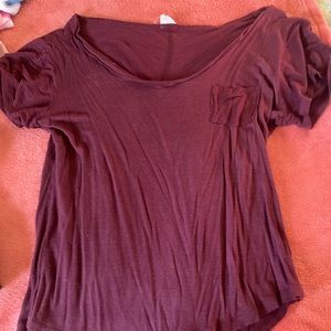 Medium maroon T-Shirt with pocket